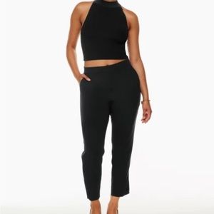 Aritzia Babaton Conan Mid-Rise Black Pull On Trouser
